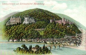 PC GERMANY, SCHLOSSRUINE HEIDELBERG, Vintage LITHO Postcard (b31772)