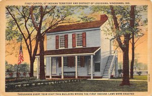 First Capitol of Indiana Territory and District Louisiana Vincennes, Indiana IN