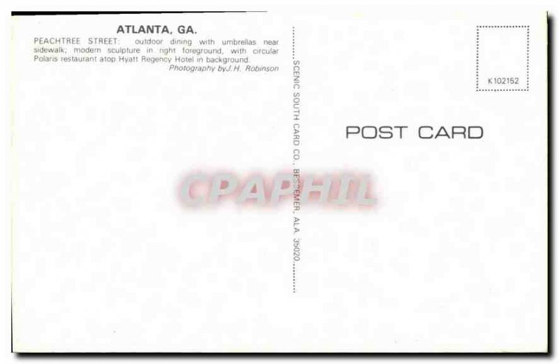 Postcard Old Peachtree Street Atlanta G A