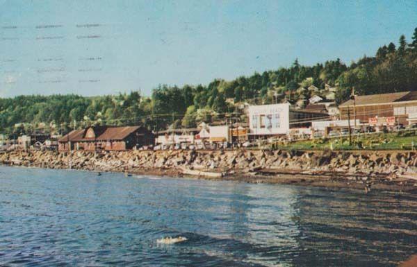 White Rock British Columbia Ocean Beach Giant Sign 1960s Postcard