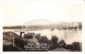 G32/ Chamberlain South Dakota Postcard RPPC c1940s Missouri River Bridge