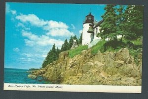 Ca 1964 Post Card Mt Desert Island ME Bass Harbor Lighthouse