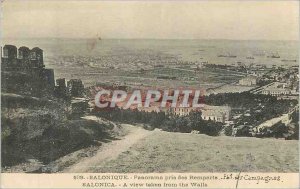 Old Postcard Panorama Thessaloniki taken Remparts