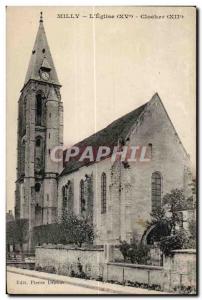 Postcard Old Milly la Foret The church