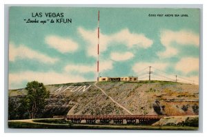 Vintage 1930's Advertising Postcard Las Vegas New Mexico KFUN Radio Station