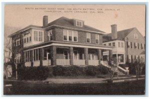 c1940's South Battery Guest Home Roadside Council St. Charleston SC Postcard