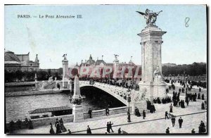 Old Postcard Paris Pont Alexandre III