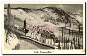 Old Postcard Frohe Weihnachten