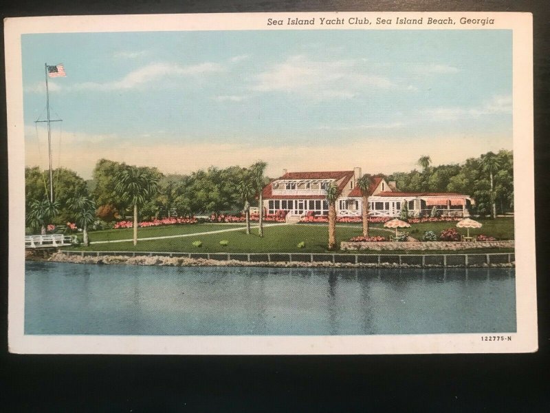 Vintage Postcard 1930-1945 Sea Island Yacht Club Sea Island Beach Georgia (GA)