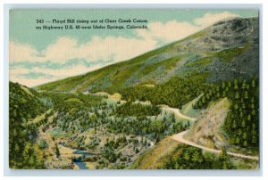 c1940 Floyd Hill Clear Creek Canon Idaho Springs Colorado CO Vintage Postcard 