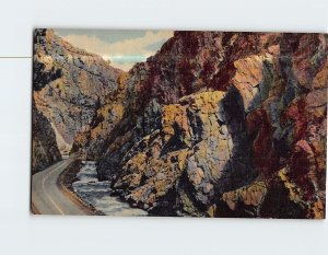 Postcard The Narrows in Big Thompson Canyon Rugged Cliffs Colorado USA