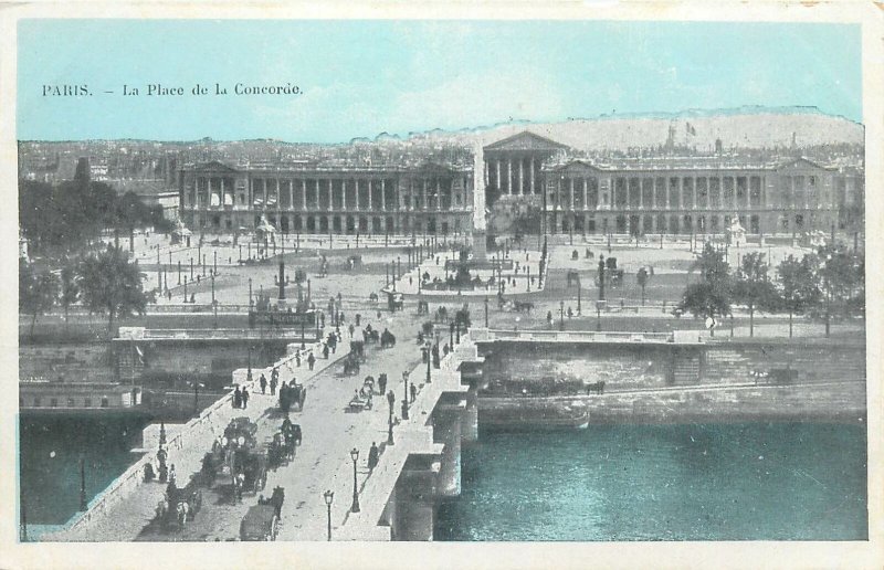 Postcard France Paris la place de la Concorde