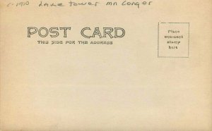 C-1910 Lake Tower Minnesota RPPC Photo Postcard Conger 21-792