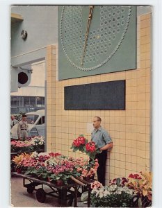 Postcard Auction-clock with sampler, Aalsmeer, Netherlands