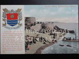 c1904 Weston-Super-Mare: Anchor Head, Heraldic Coat of Arms