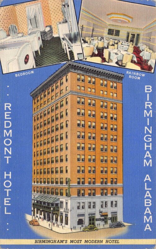 Linen Postcard Redmont Hotel in Birmingham, Alabama~128965