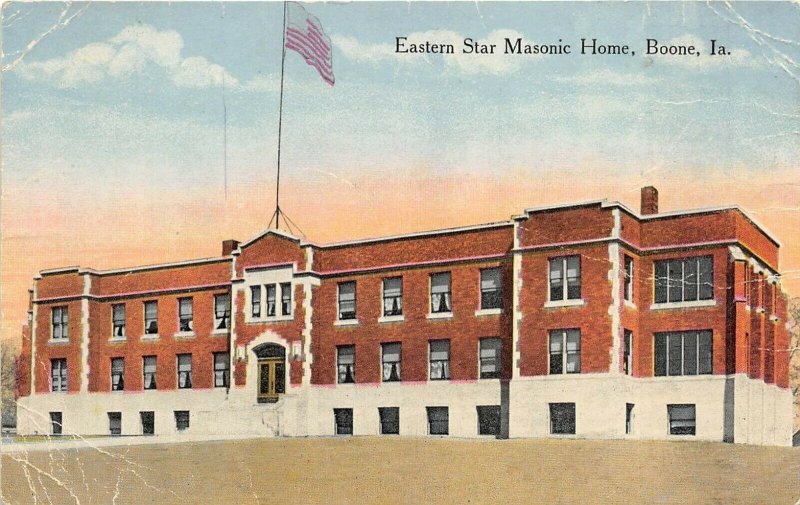 Boone Iowa c1910 Postcard Eastern Star Masonic Home