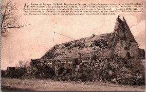 Military WWI The Ruins at Pervyse Vintage Postcard C146