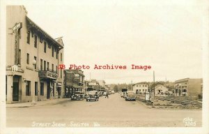 WA, Shelton, Washington, RPPC, Street Scene, Business Section, Ellis 7205