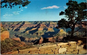 Grand Canyon National Park Arizona Scenic Overlook Chrome Cancel WOB Postcard 