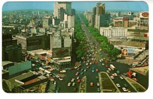 The Reforma, City View, Cars, Buses, Mexico