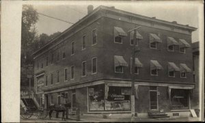 Stearns Brothers Store Bldg - Springfield, VT Real Photo Postcard