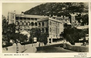 Gibraltar, Military Hospital (1945) RPPC Postcard Censor Cancel