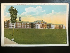 Vintage Postcard 1931 Main Building Federal Hospital Tupper Lake New York