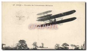 Old Postcard Jet Aviation Brown A corner of Military & # 39aerodrome