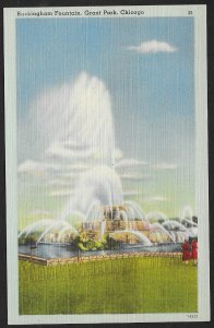 Buckingham Fountain Grant Park Chicago Illinois Unused c1930s