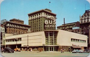 Omaha Nebraska Greyhound Union Bus Depot Unused Vintage Postcard H49