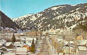 View of Basin MT Montana in Winter Chrome Postcard