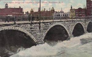 New York Rochester Court Street Bridge And Genesee At High Water