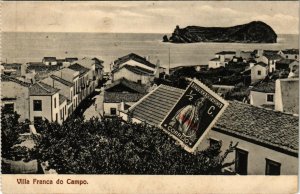 PC CPA AZORES / PORTUGAL, VILLA FRANCA DO CAMPO, VINTAGE POSTCARD (b13565)