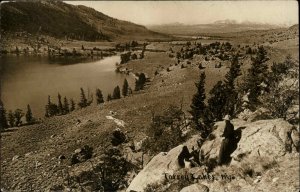 Torrey Lakes Wyoming WY Bird's Eye View Real Photo Vintage Postcard