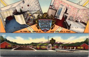 Postcard UT Salt Lake - Romney Motor Lodge motel