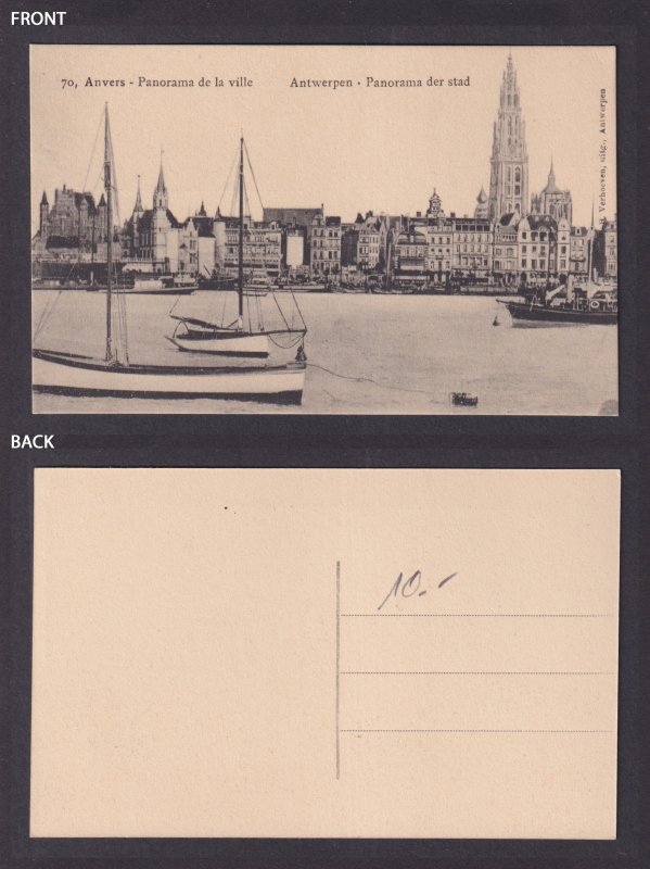 Vintage Postcard Belgium Antwerp General view