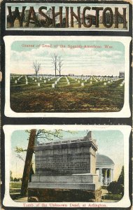 Postcard Washington DC Graves of he Dead Tomb of unknown dead Arlington 23-4880