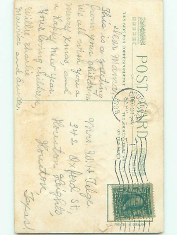 Divided-Back CHRISTMAS SCENE Great Postcard W8889