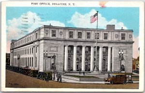 1931 Syracuse NY-New York, Post Office Building, Main Street View, Postcard