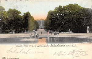 B94561 schonbrunn wien austria obelisk allee in schlossgarten