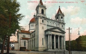 Vintage Postcard 1908 Church Cathedral of the Sacred Heart Richmond Virginia VA