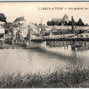 c1900s Cercy la Tour, Nievre, France Bridge Collo Photo Postcard Coqueugniot A81