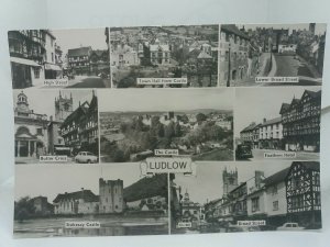 Vintage Rp Multiview Postcard Ludlow 1950s