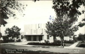 Gilroy CA Wheeler Civic Auditorium Real Photo Postcard