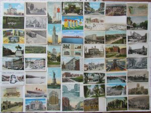 Lot of 508 ANTIQUE & VINTAGE POSTCARDS RPPC TOWNS VIEWS RPPC COMIC NO CHROMES 