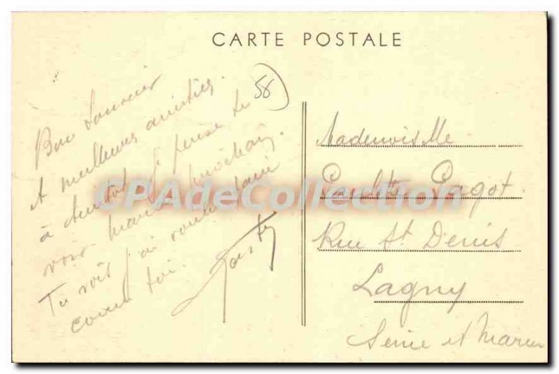 Old Postcard Carnac Plage The Mound The Rosters