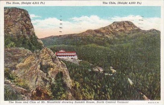 Vermont North Central Vermont The Nose And Chin Of Mount Mansfield Showing Su...