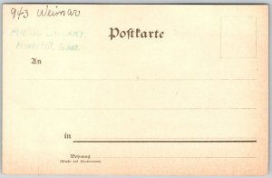 Gruss Aus Weimar Germany c1906 Postcard Stadtkirche City Church