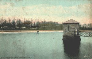 USA View in Reservoir Park Harrisburg Pennsylvania Vintage Postcard 04.18